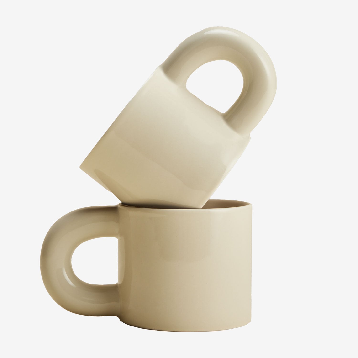 Sklum Pack Mit 2 Kaffeetassen 30 Cl Aus New Bone China Rylvane Beige Tapioca