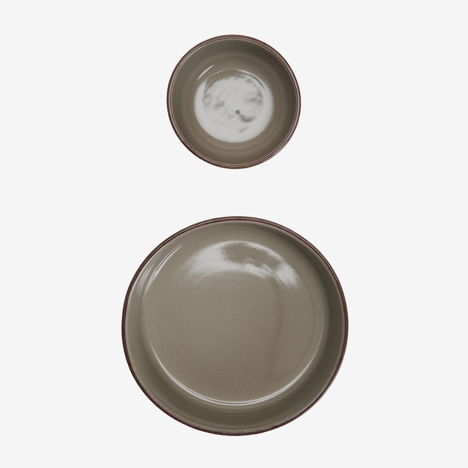 Sklum Set Aus 2 Schalen Aus Steingut Ronilena Zedernholzbraun - Braun