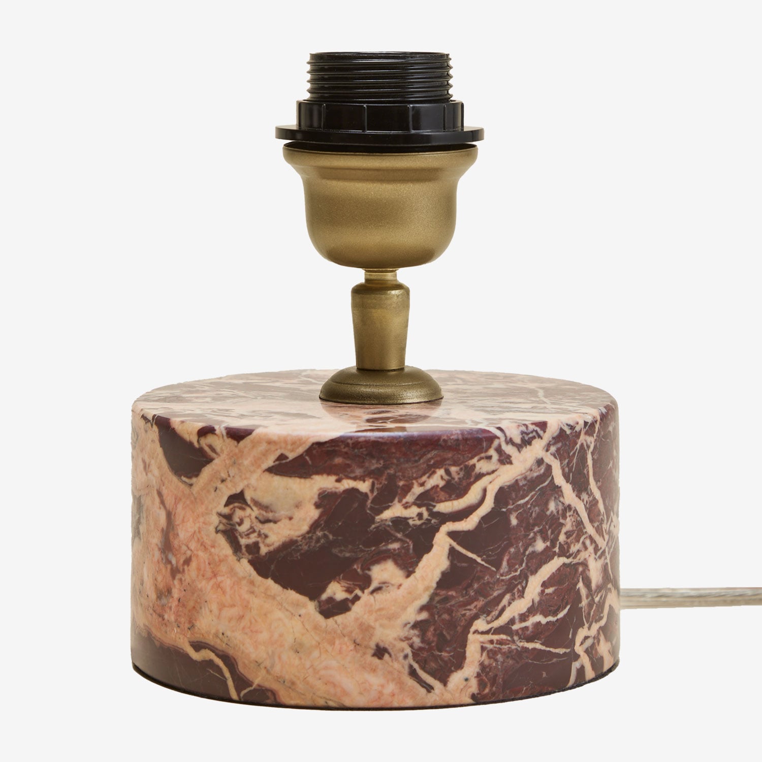 Sklum Orlena Tischlampenfuß Aus Naturstein Roter Marmor Cherry Gold