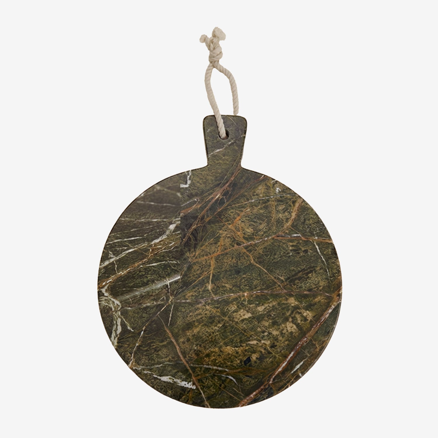 Sklum Runde Servierplatte Ø20 Cm Aus Calven-marmor Grüner Marmor Forest