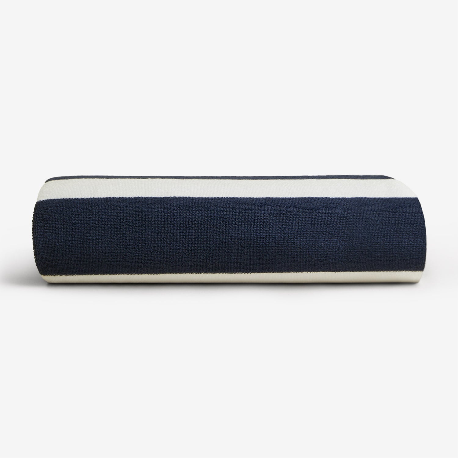 Sklum Gampola Baumwollhandtuch Weiß Gardenia – Marineblau