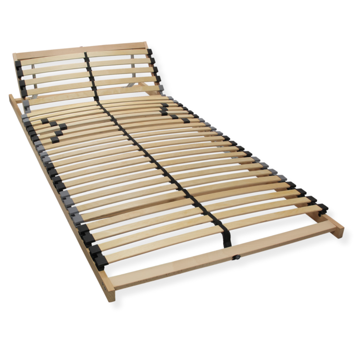 7 Zonen Lattenrost 90x190 Mit Verstellbarem Kopfteil - Ergonomischer Lattenrost 7 Zonen Und Stabilem Buchenholzrahmen, 28 Flexible Federholzleisten, Made In Germany, Traglast Ca. 150kg
