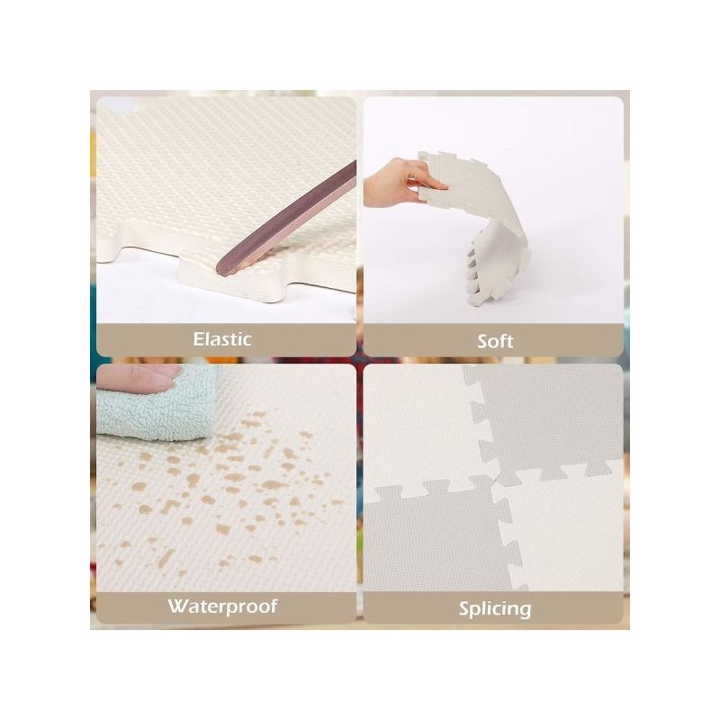 Schaumstoff-spielmatte – Weiches Eva-puzzle Für Kinder, Steckspielmatte, Schaumstoff-bodenmatte, 16 Teile