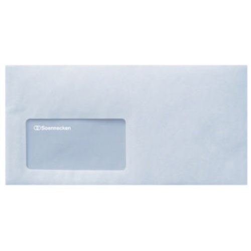 Soennecken Briefumschlag Soennecken Kompakt 229 X 125 Mm (b X H) Mit Fenster 75g/m² Mit Selbstklebungpapier Weiß 1.000 St./pack.