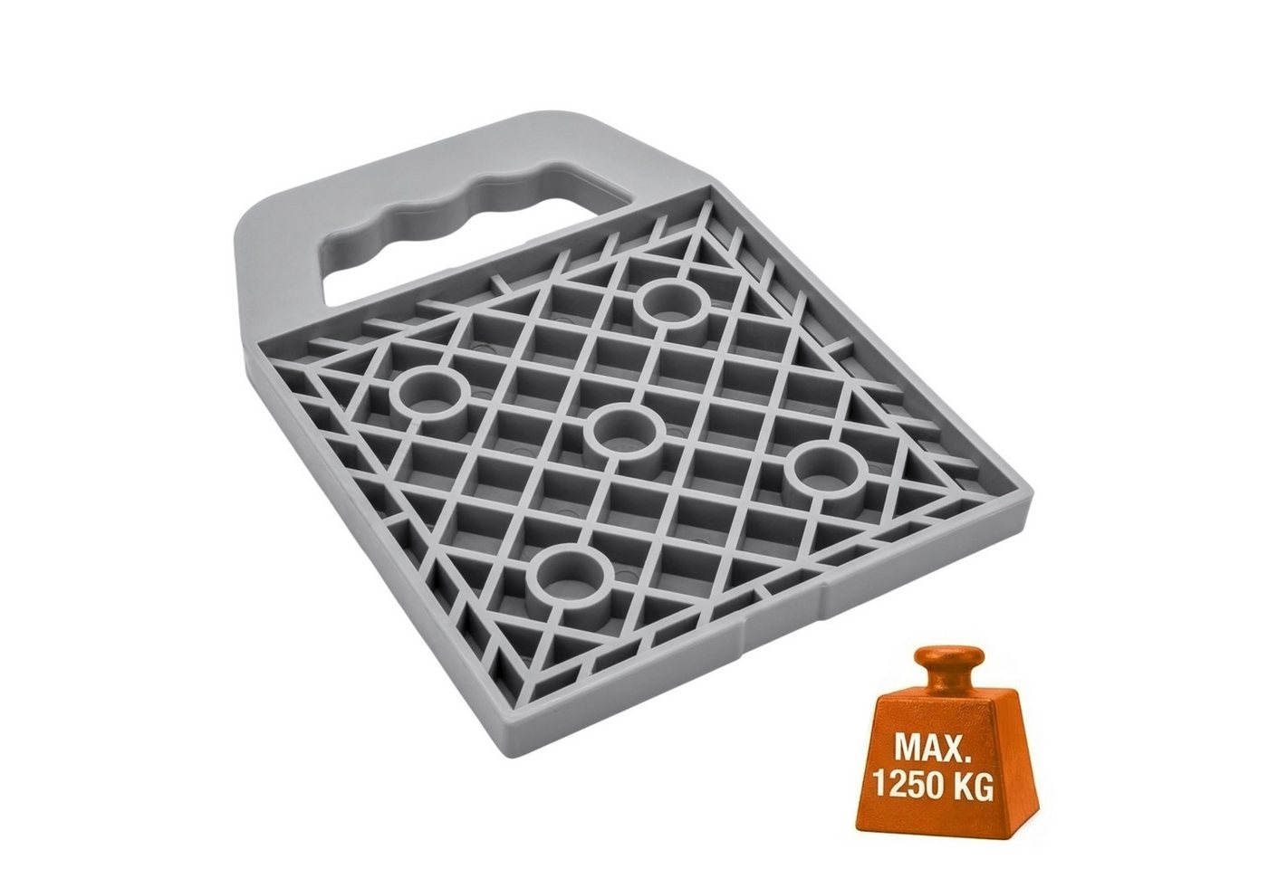 Unterlegplatten Für Wohnwagen Stützen 22 X 16 Cm Grau Stapelbar - 4er Set - Stützplatten Für Wohnmobil Stützblöcke Aus Hochdichtem Polyethylen Bild 4