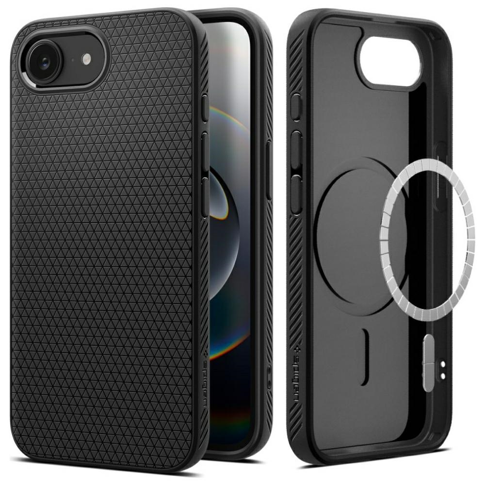 Spigen Liquid Air Mag Magsafe Hülle Für Apple Iphone 16e / 17e Schwarz