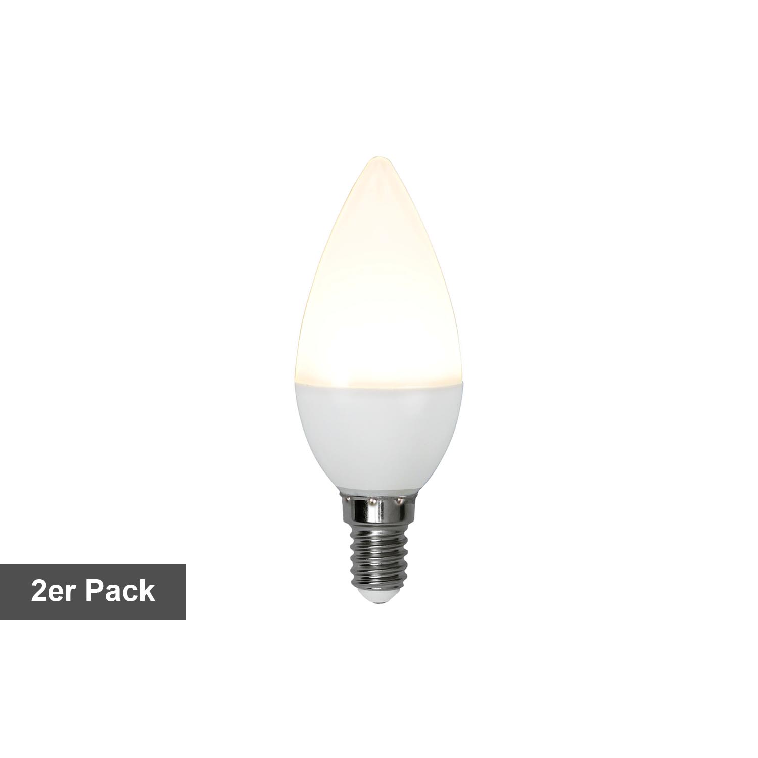 Led-leuchtmittel Set ,opaque Basic', 2er Set, E14, 5,5w, 470lm, Milchig, Warmweiß