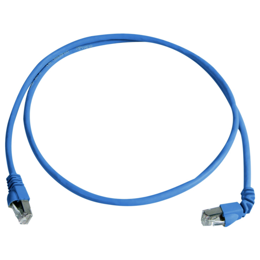 Telegärtner 100008674 Rj45 Patchkabel Cat 6a S/ftp 5.0 M Blau Flammwidrig, Mit Knickschutztülle 1 St