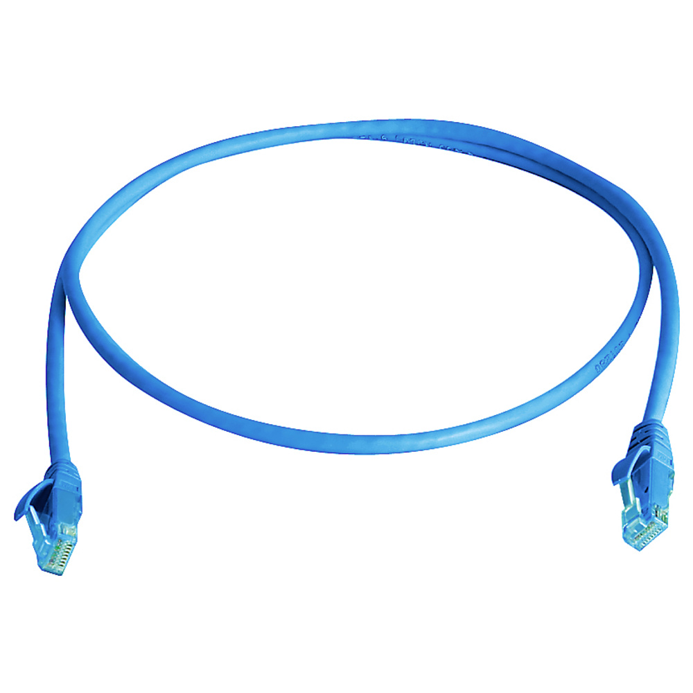 Telegärtner 100009295 Rj45 Netzwerkkabel, Patchkabel 20.0 M Blau Flammwidrig, Mit Knickschutztülle