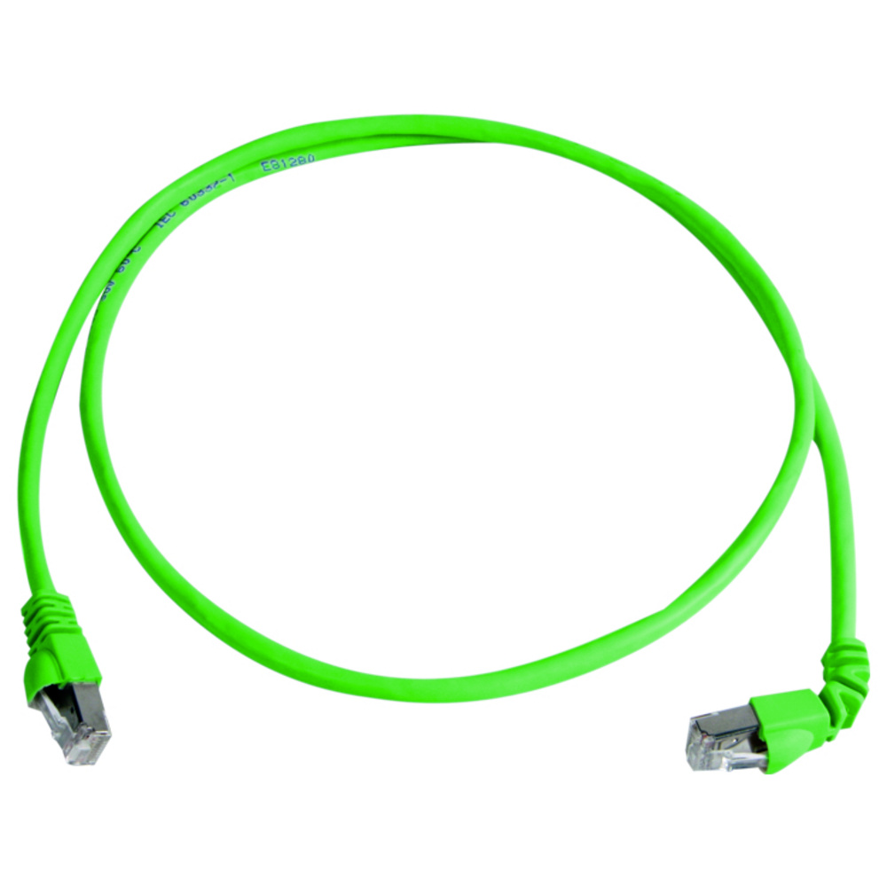 Telegärtner 100008013 Rj45 Patchkabel Cat 6a S/ftp 1.0 M Grün Flammwidrig, Mit Knickschutztülle 1 St