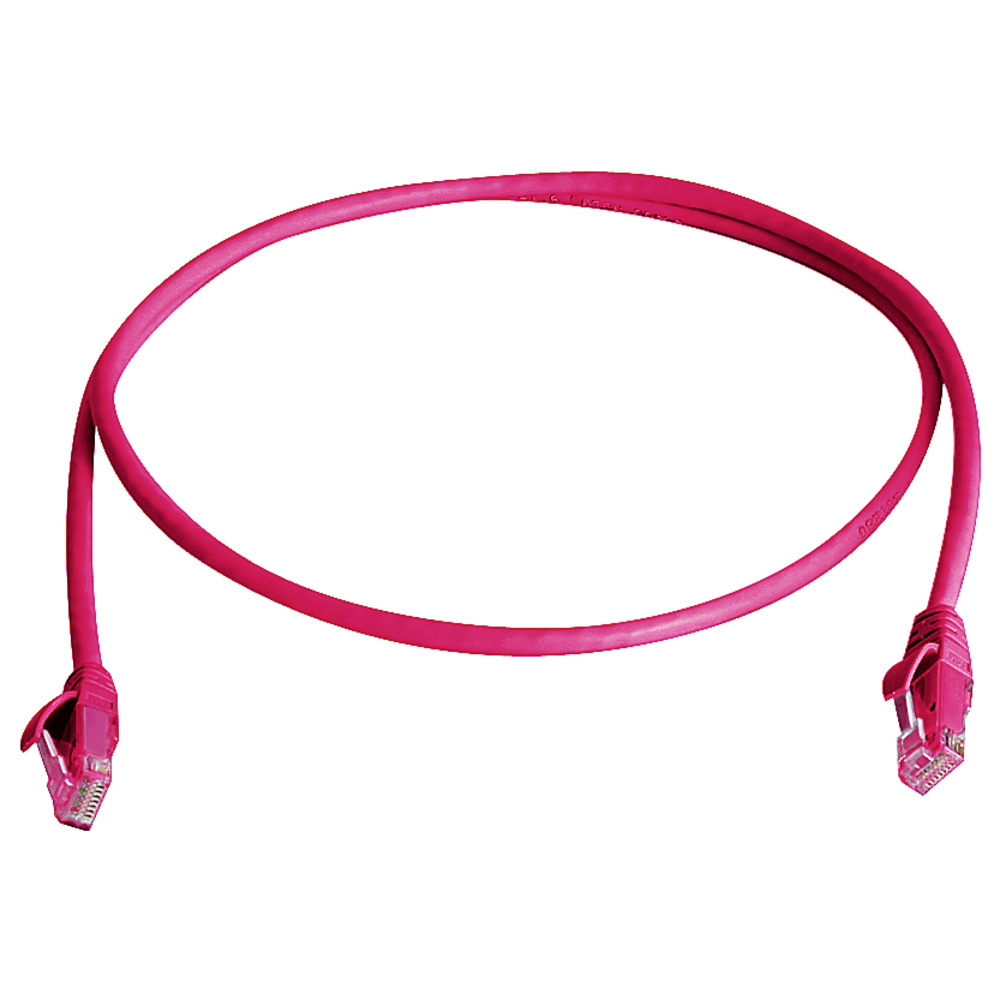 Telegärtner 100008051 Rj45 Patchkabel Cat 6 0.5 M Rot Flammwidrig, Mit Knickschutztülle 1 St.