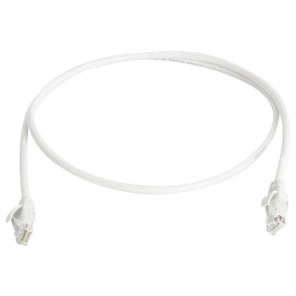 Telegärtner 100008902 Rj45 Patchkabel Cat 6 7.5 M Weiß Flammwidrig, Mit Knickschutztülle 1 St.