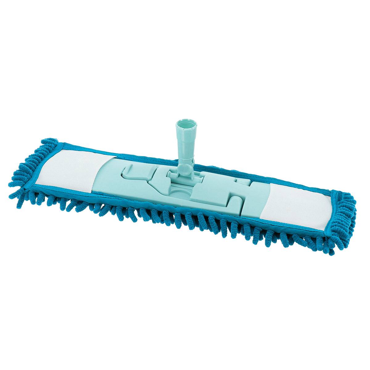 Flacher Besenkopf Mit Staubschutzbezug Aus Mikrofaser-chenille - Entenblau Aqua - Tendance