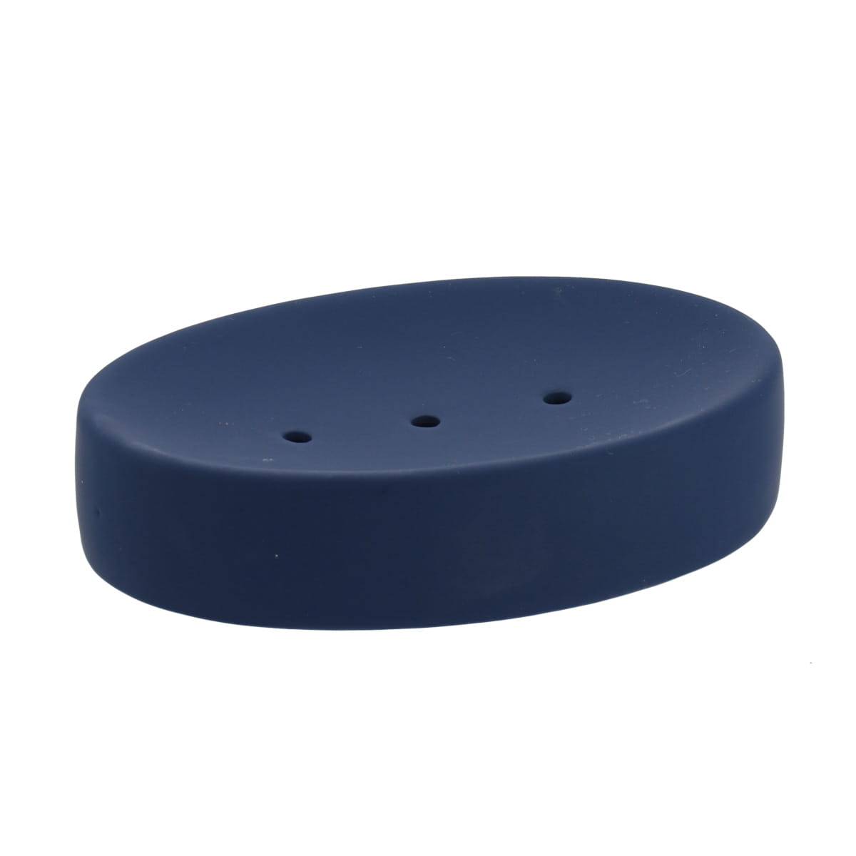 Seifenschale Aus Steinzeug Mit Rubber-effekt - Marineblau - Tendance