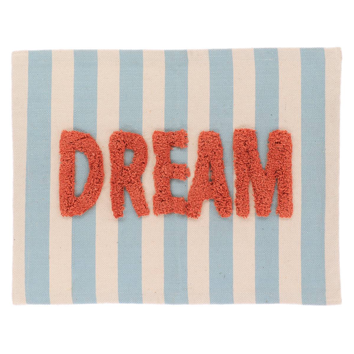 Teppich Baumwolle Inschrift Tuftee Dream 45x60 Cm - Blau Beige - Tendance