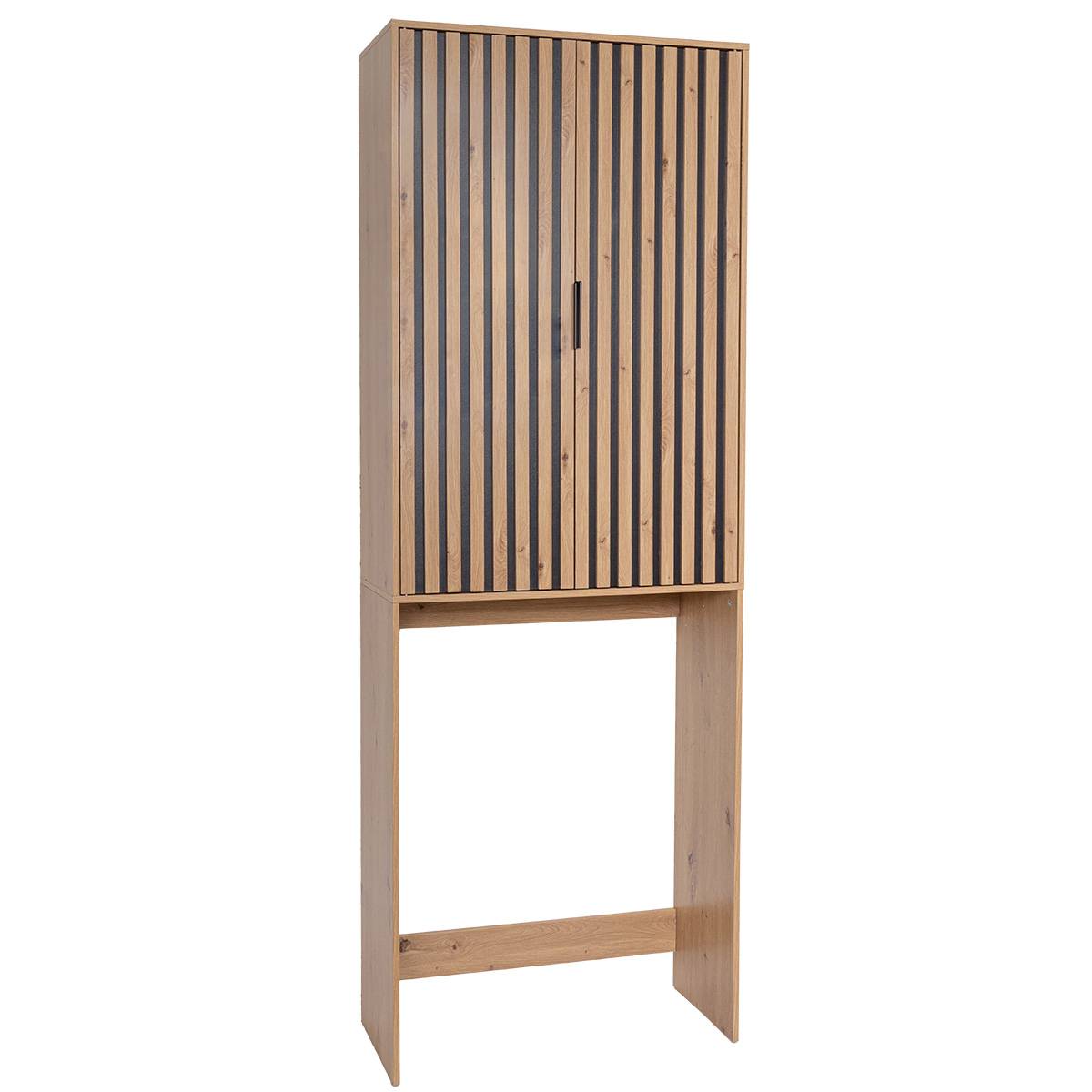 Möbel Spanplatte Mdf Waschmaschine Wc 2 Türen + 2 Regale Und Haken - Karma - Tendance