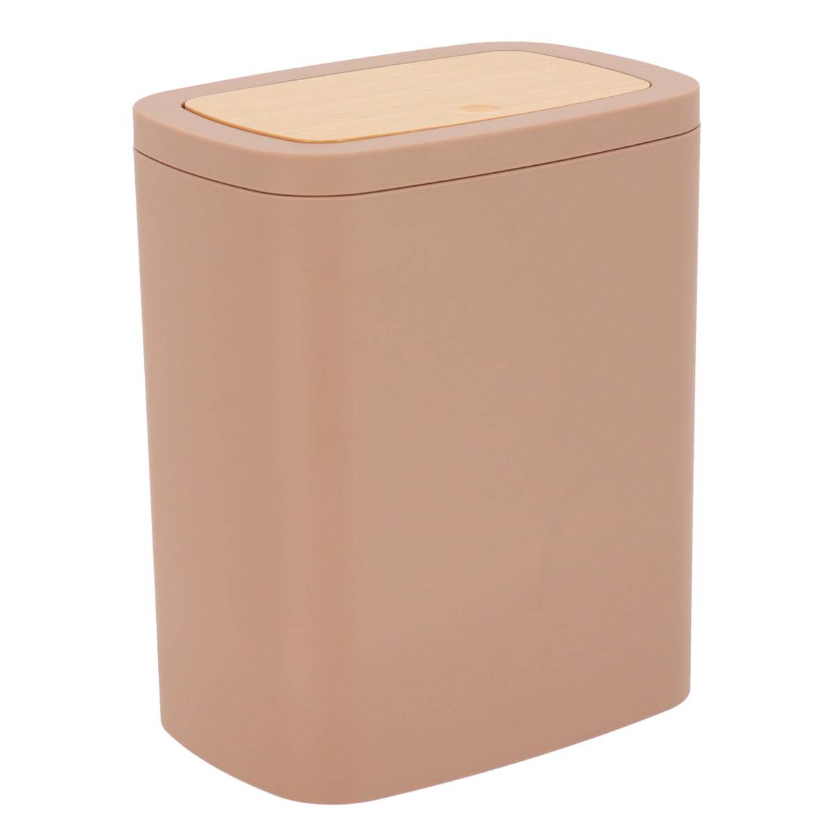 Abfallbehälter Abs Rubber + Pvc Bambus-optik 5l - Cappuccino - Tendance