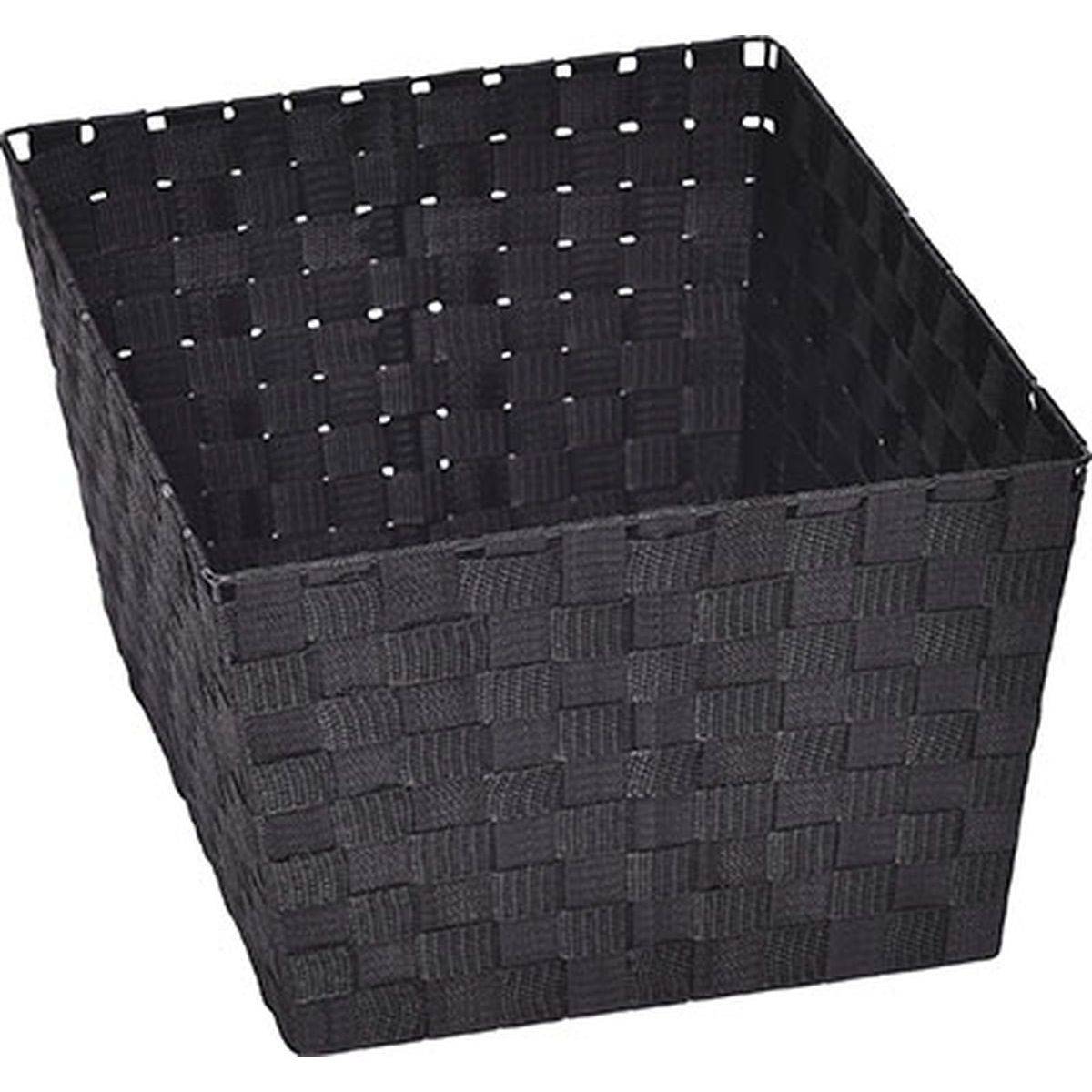 Ankleidekorb Aus Polyester H24xl36xp46cm - Schwarz - Tendance