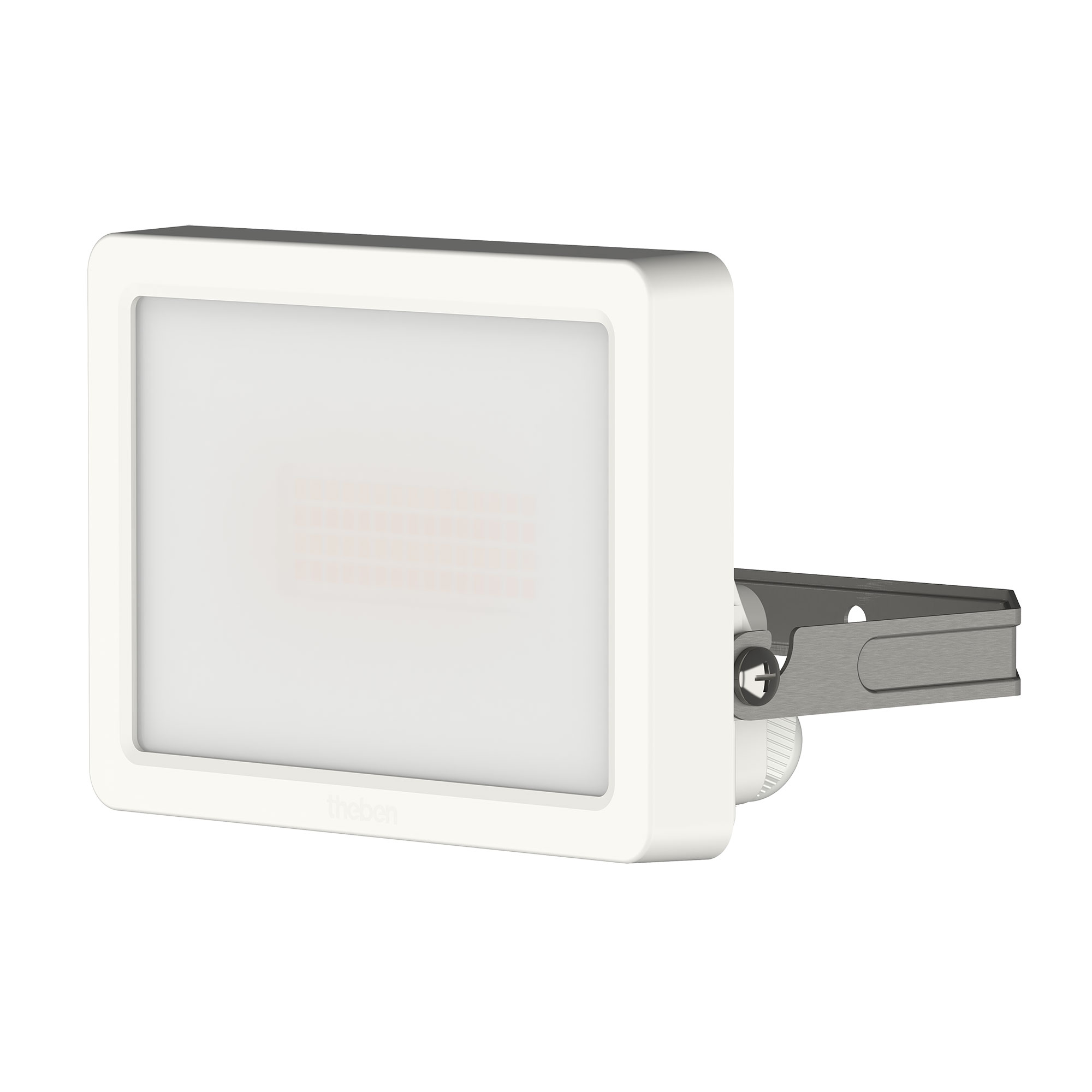 Theben 1020670 Led-strahler Theleda B10 Dual Wh - 10 Watt, 3000 K (warmweiß) Und 4000 K (neutralweiß) Umschaltbar, Darksky-funktion, Diffuser-abdeckung, 90° Neigung Nach Oben/unten, Weiß