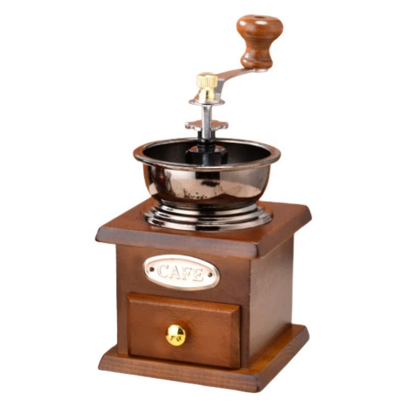 Vintage-handkaffeemühle Aus Holz – Mahlgrad Einstellbar – Für Zuhause, Küche, Büro, Camping Und Reisen