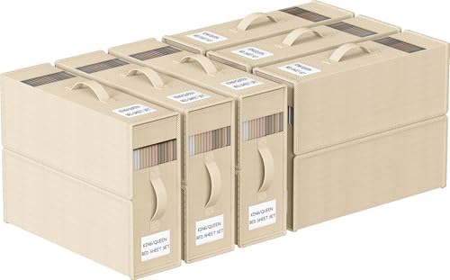6 Stück Aufbewahrung Bettwäsche Organizer, Faltbarer Aufbewahrungstasche Für Bettlaken Kann In Kleiderschrank, Unterbett Und In Schubladen, Aufbewahrungsbox Für Bettlaken Und Kleidung