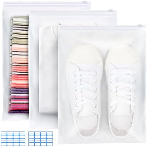 Zip Beutel Groß Wiederverwendbar 30 Stück 40x30cm Zipper Beutel Reisetasche Wasserdichte Gefrostet Zip Tüten Bag Plastikbeutel Aufbewahrungsbeutel Für Kleidung Unterwäsche Handtuch Schuhe Kosmetik