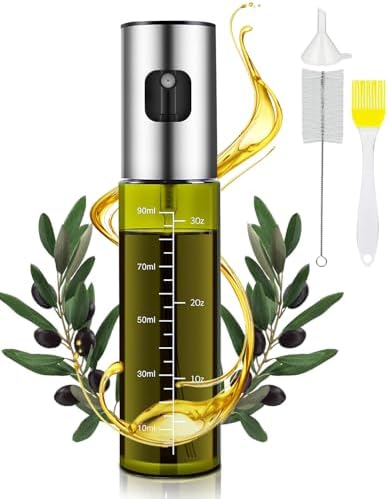 Ölsprüher Für Speiseöl, Uv- Schutz Sprühflasche Öl, Glas Öl Zerstäuber Küche Ölsprühflasche Heißluftfritteuse,oil Sprayer Mit Skala & Trichter, Ölspray Für Öi & Essig 100% Bpa Frei