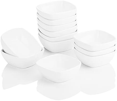 Serie Ramekin.dish, 12-tlg. Set Mini Porzellan Dessert Schälchen Für Nuss, Snack, Vorspeise, Nachtisch 4"/10cm/170ml Schale