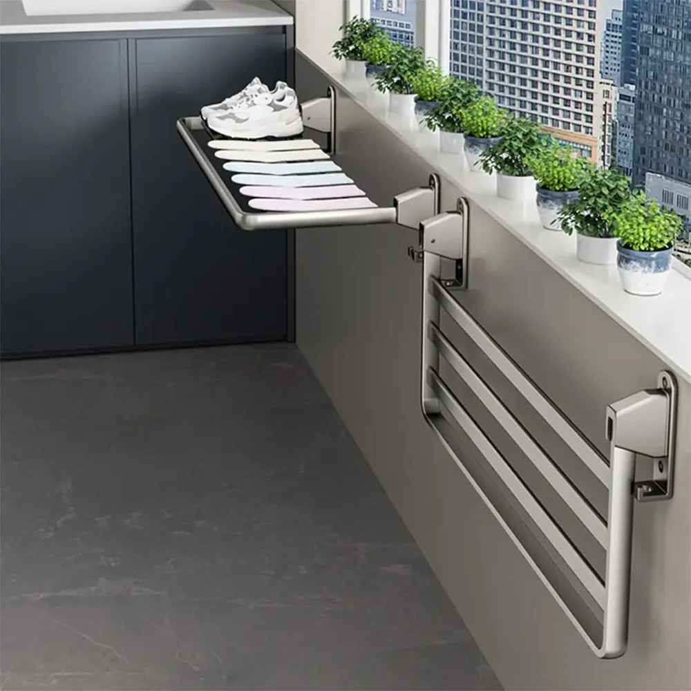 Trade Shop - Faltbare Wandtrocknung Kleidung Space Daw 90 Cm Für Externe Innenhandtücher -