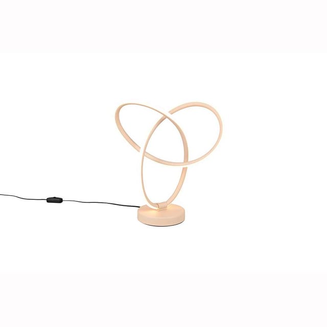 Led Tischleuchte Beistelllampe Nachttischlampe Sand Schnurschalter H 28 Cm