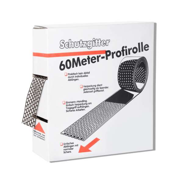 Ivt Schutzgitter-profirolle Aluminium 100mm Schutzgitter 60m Rolle Weiß-braun