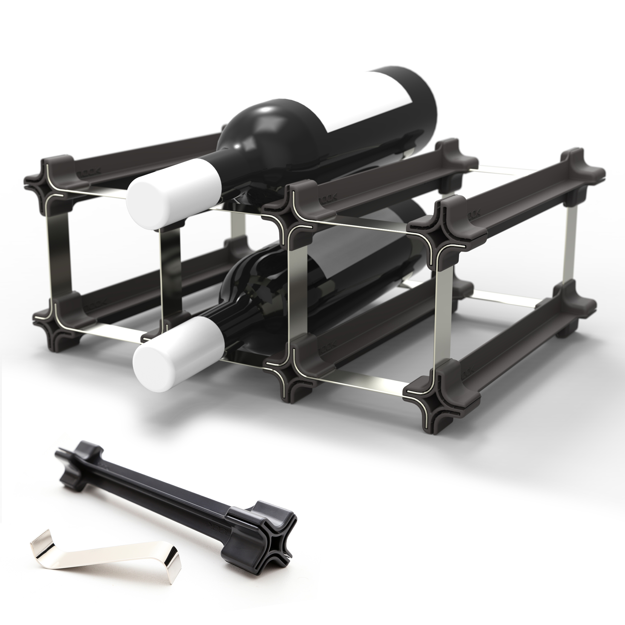 Umbrella® Weinregal Stapelbar 3er Starter Kit Bis Zu 6 Flaschen – Modulares Flaschenregal/weinflaschenhalter, Flexibel Erweiterbar, Platzsparendes Stecksystem Aus Australien Für Küche,schrank,nische