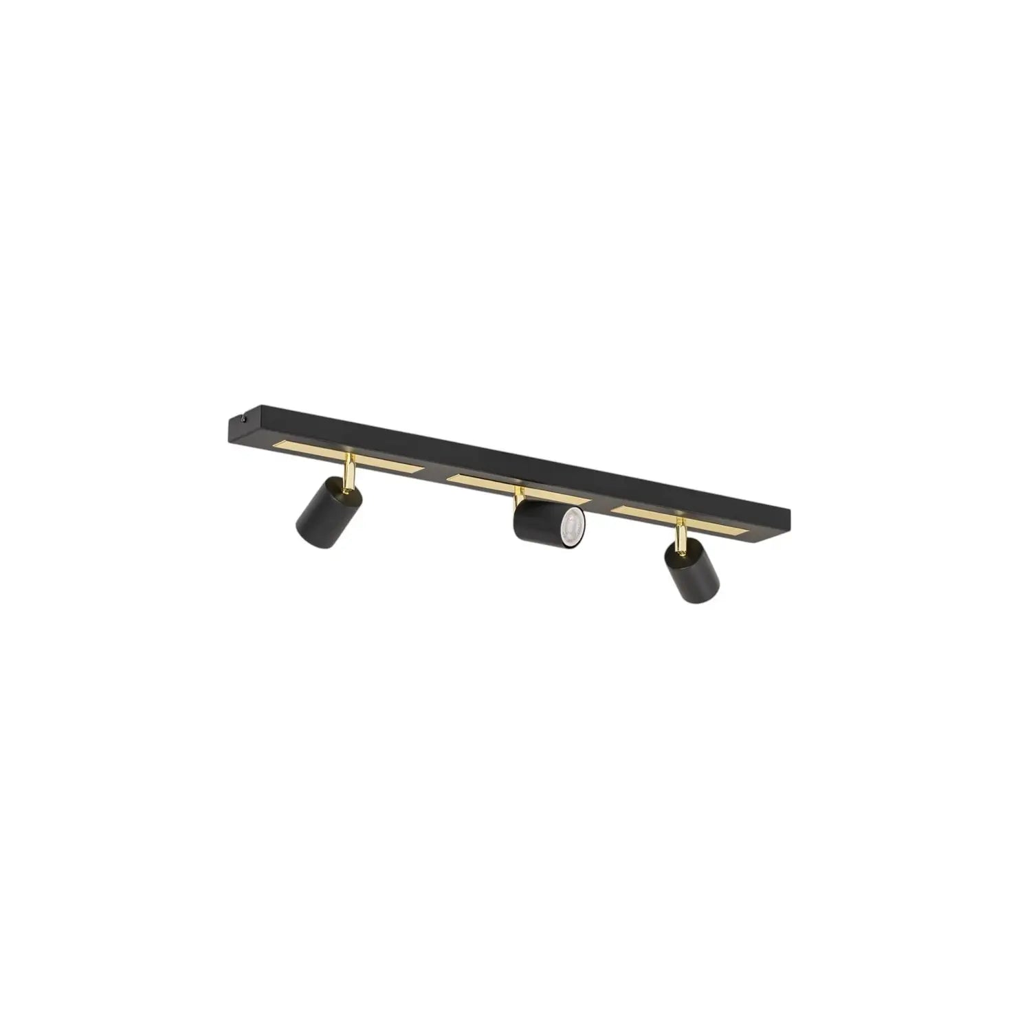 [gebraucht] B-ware Deckenstrahler Rodez Deckenspot Strahler Schwarz Gold Stahl 3 Flammig Gu10 Led