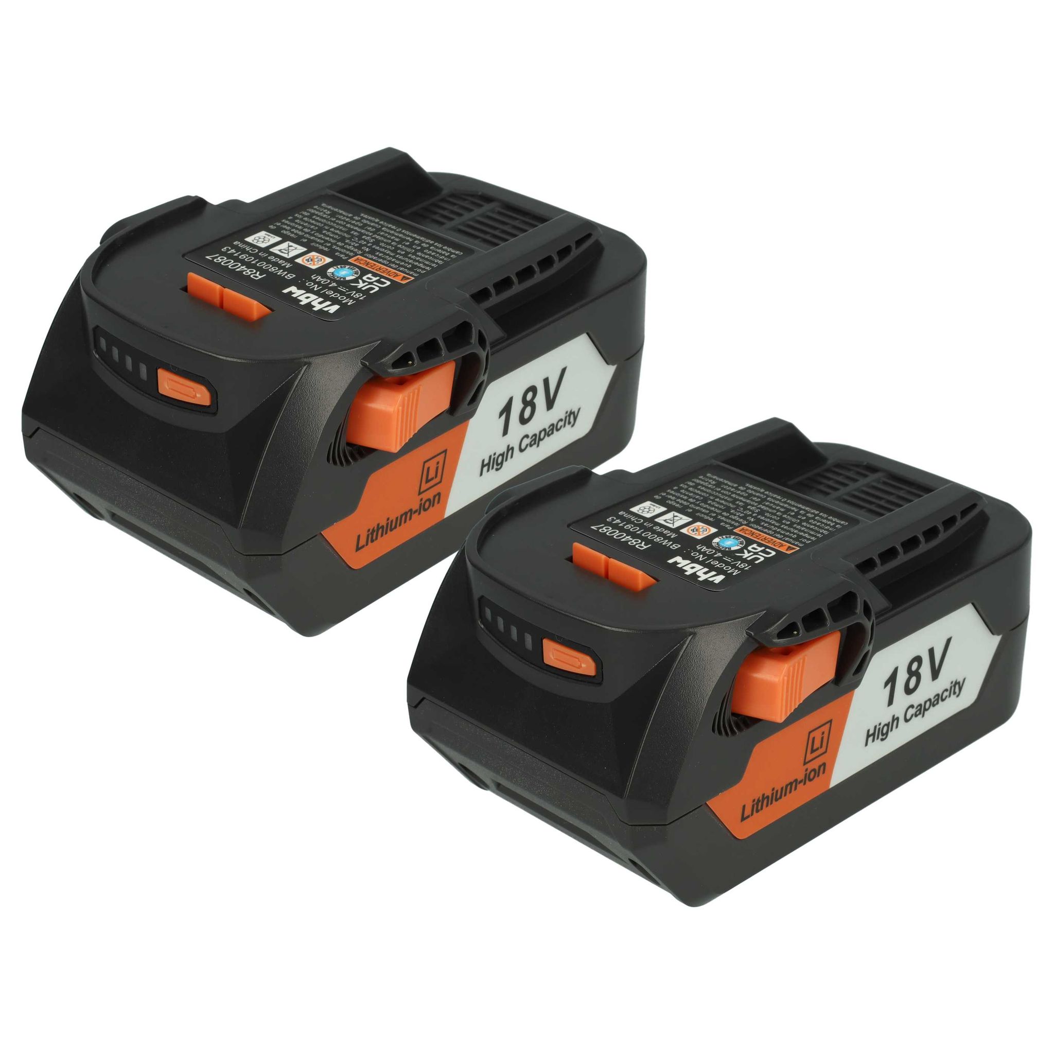 Vhbw 2x Akku Kompatibel Mit Aeg Bex18-125-0 Bbh18 Li-302c, Bbh18-0, Bex18-125, Bbh 18 Li-402c Werkzeug (4000 Mah, Li-ion, 18 V)