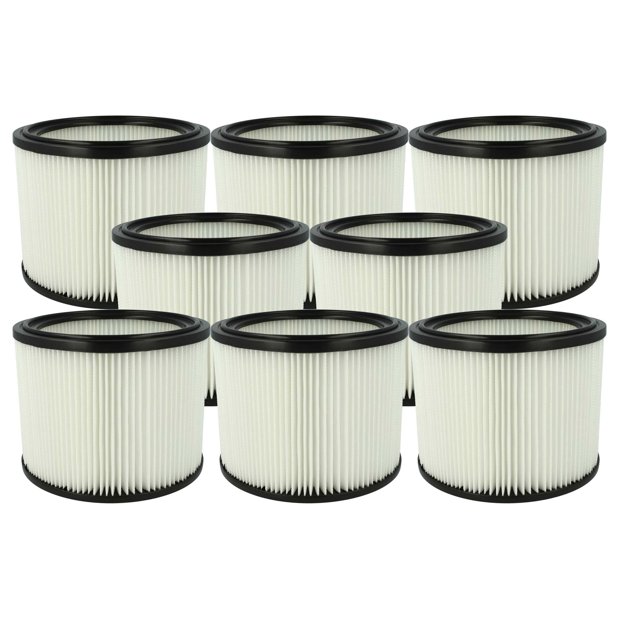 Vhbw 8x Filterelement Kompatibel Mit Nilfisk Aero 21b 0l Bp36v Nass-/trockensauger - Feinstaubfilter Papier/gummi