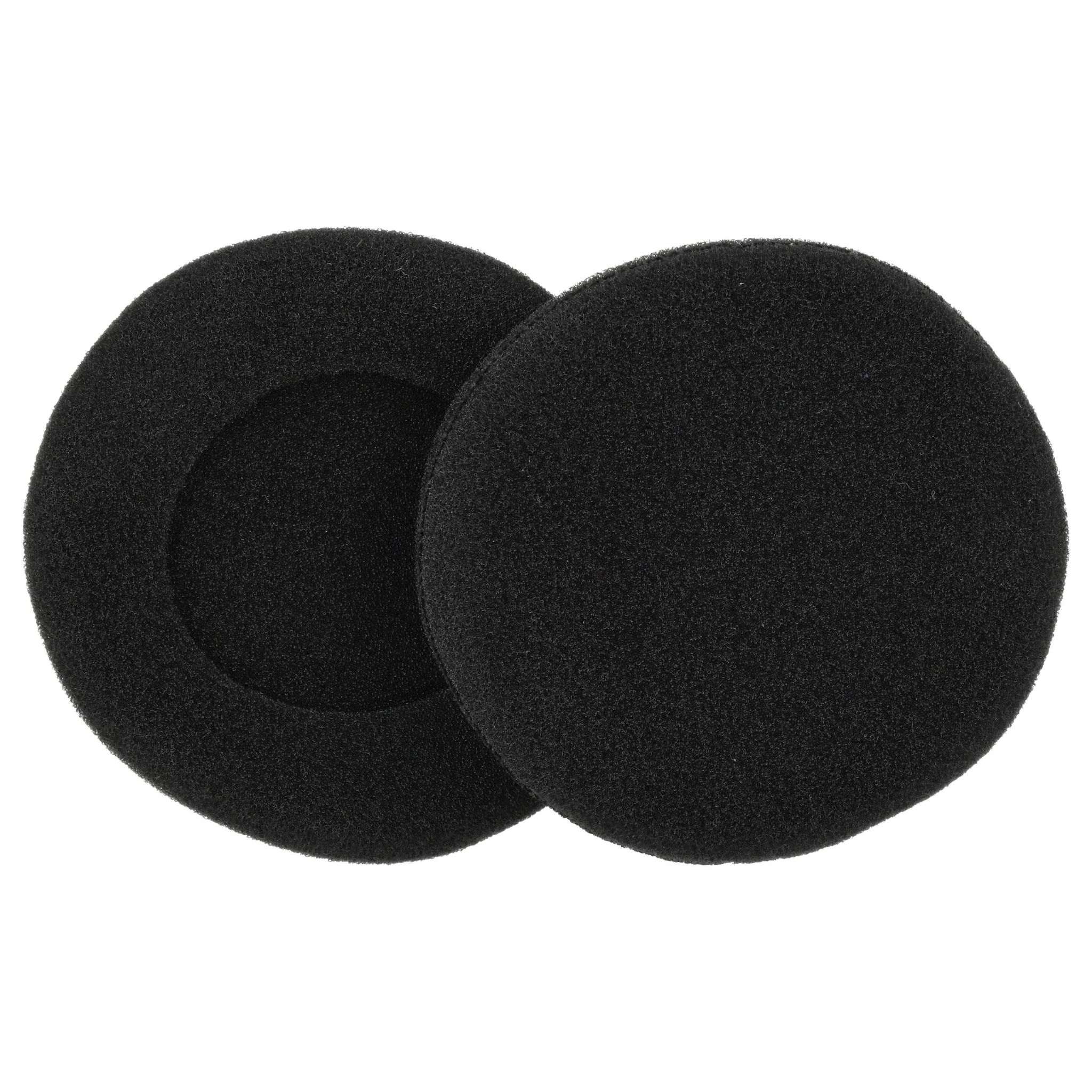 Vhbw 2x Ohrpolster Kompatibel Mit Audio Technica Ath Es5 Vm55 Kopfhörer Headset, Schaumstoff Schwarz, Matt