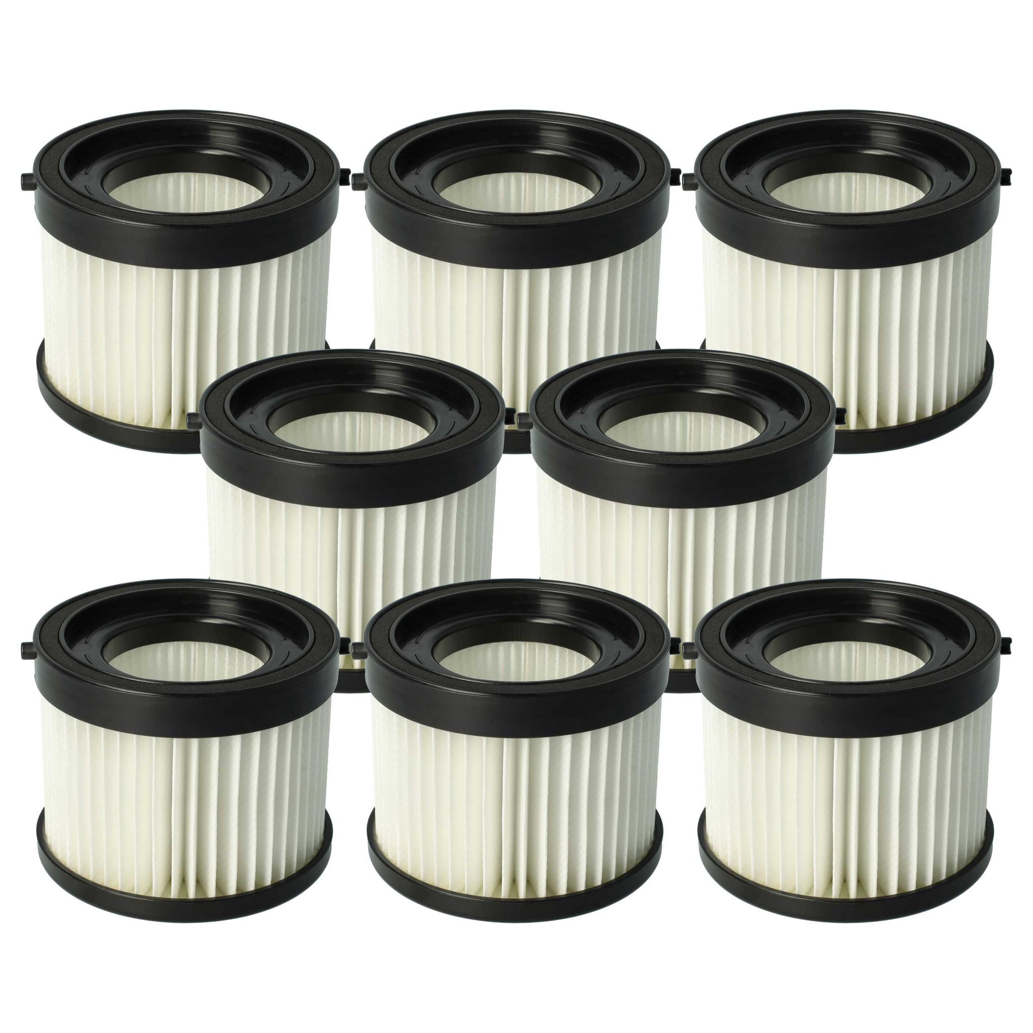 Vhbw 8x Staubsaugerfilter Kompatibel Mit Bti 18 V Akku Nass Und Trockensauger Staubsauger - Hepa-filter Schwarz Weiß
