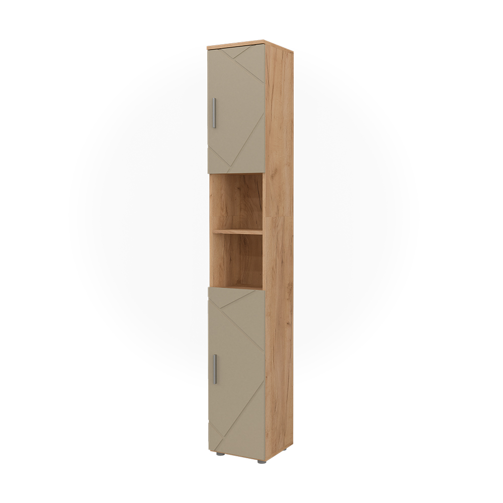 Badschrank Irma, Goldkraft Eiche, 30 X 192 Cm, Vicco