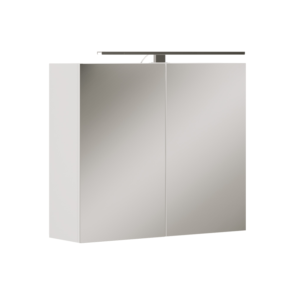 Badspiegelschrank Lavio, Weiß, 70 X 60 Cm Mit Led-beleuchtung, Vicco