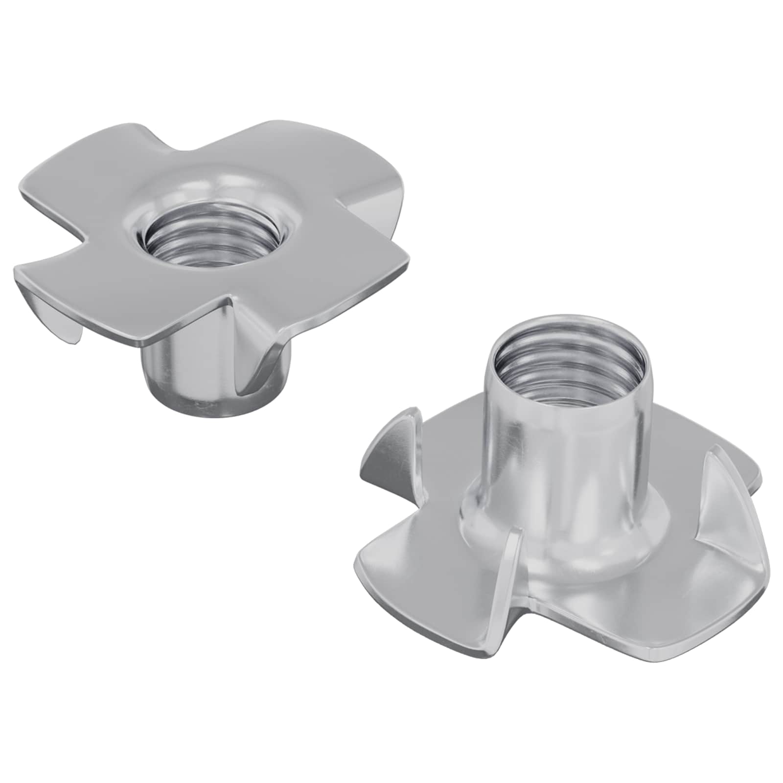 Stift-t-nuss 2 Stk. Silber M6 Mm Stahl Vidaxl