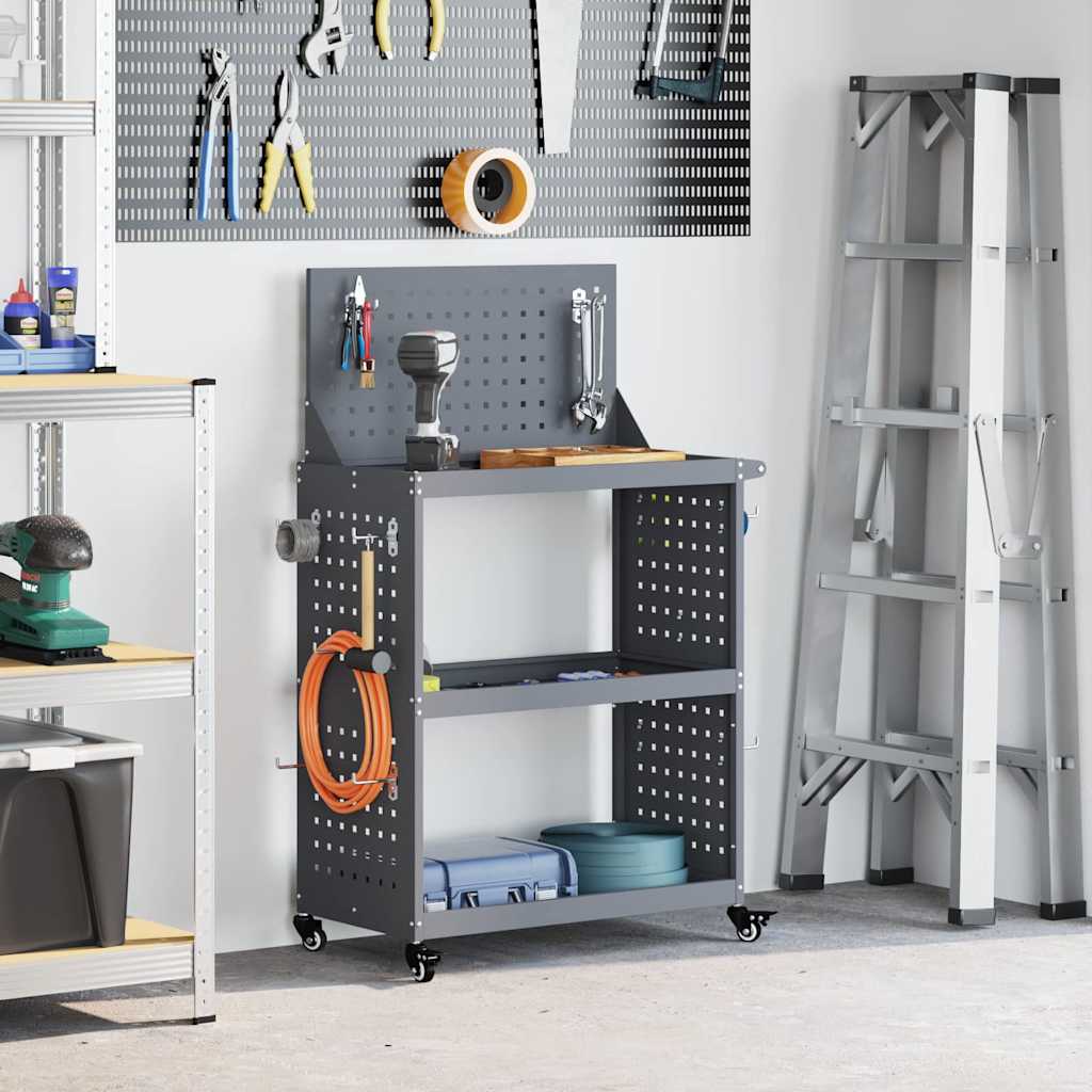 Vidaxl Tool Trolley Anthracite 65 X 35 X 111 Cm Cold-rolled Steel