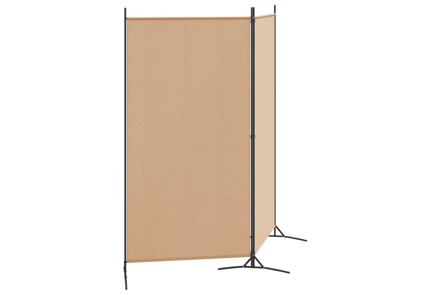 2-teiliger Raumteiler Beige 175 X 180 Cm Stoff Vidaxl Bild 2