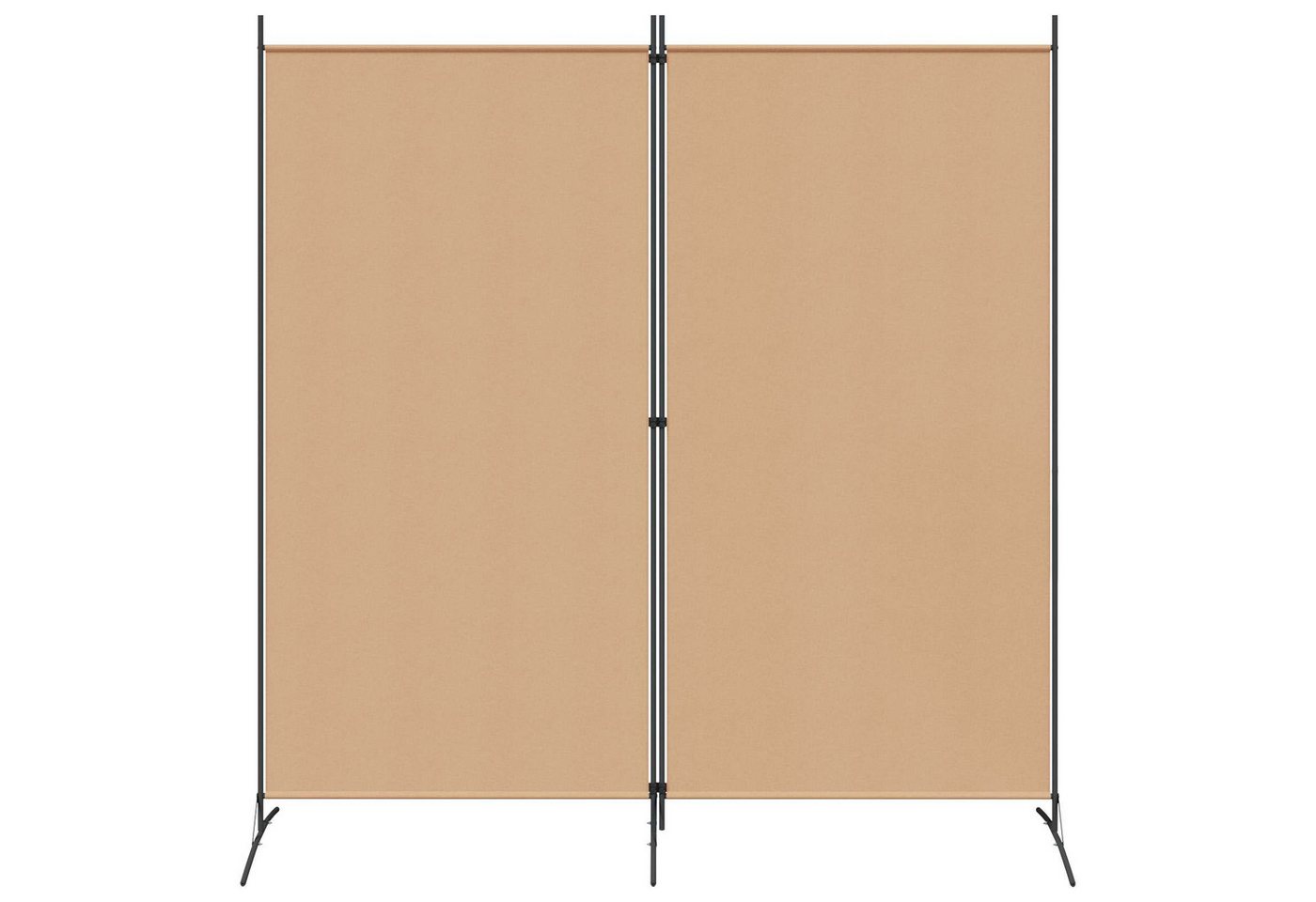 2-teiliger Raumteiler Beige 175 X 180 Cm Stoff Vidaxl Bild 4