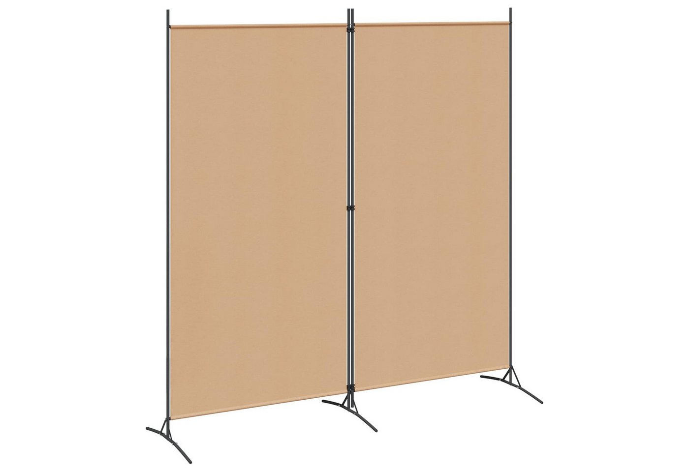 2-teiliger Raumteiler Beige 175 X 180 Cm Stoff Vidaxl Bild 5