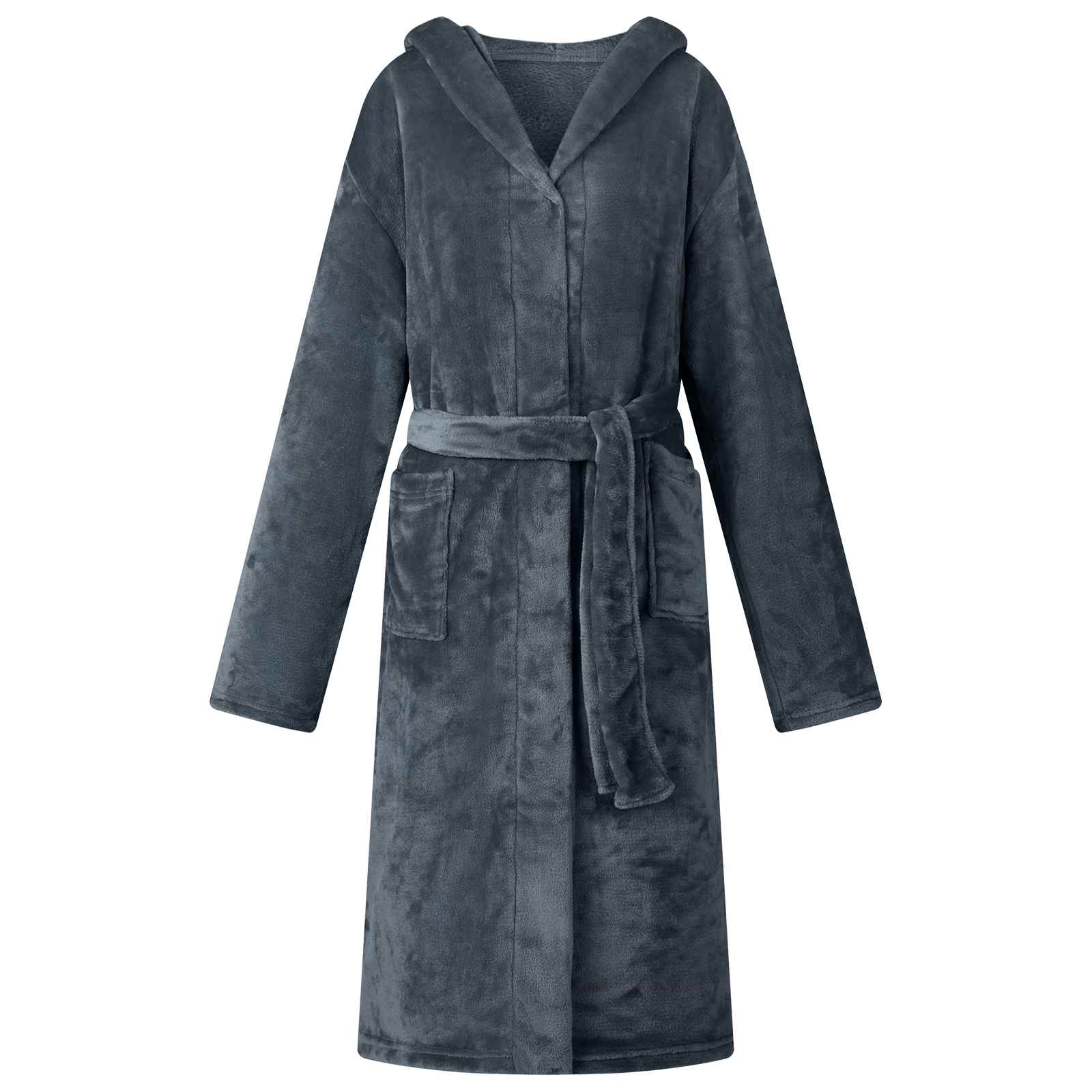Bademantel Hoodie Marineblau S Flanell Vidaxl