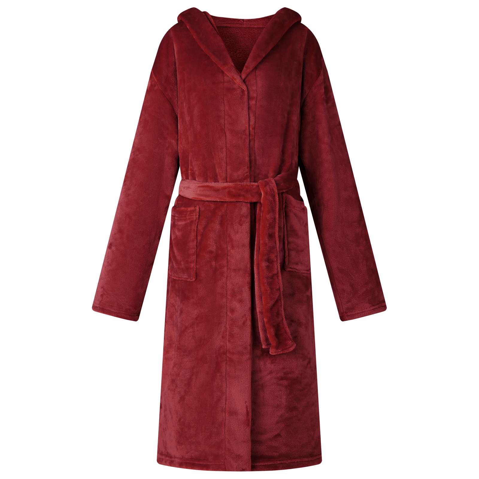 Bademantel Hoodie Bordeauxrot Xxl Flanell Vidaxl