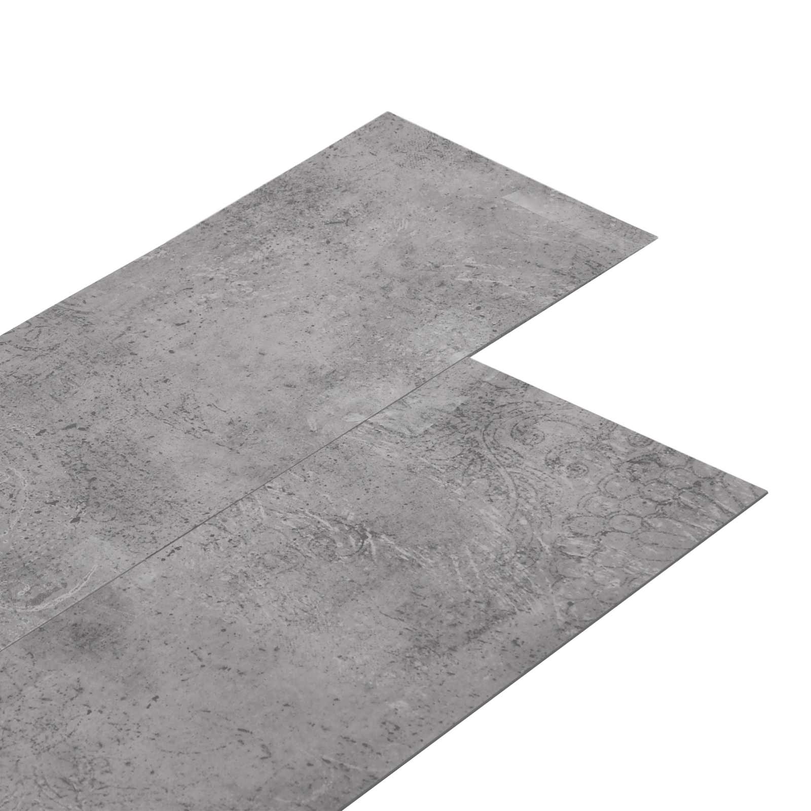 Vidaxl Self-adhesive Pvc Flooring Planks Cement Brown 30.5 X 61 Cm