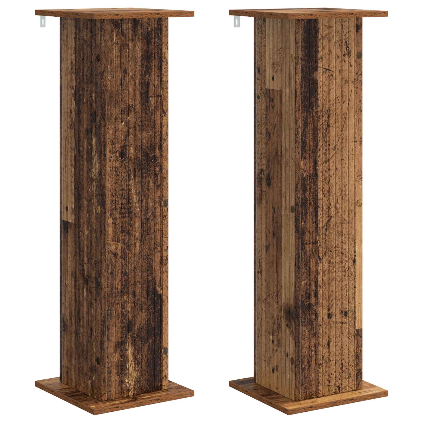 Vidaxl Plant Stand 2 Pcs Old Wood 30.5 X 30 X 100.5 Cm Engineered Wood