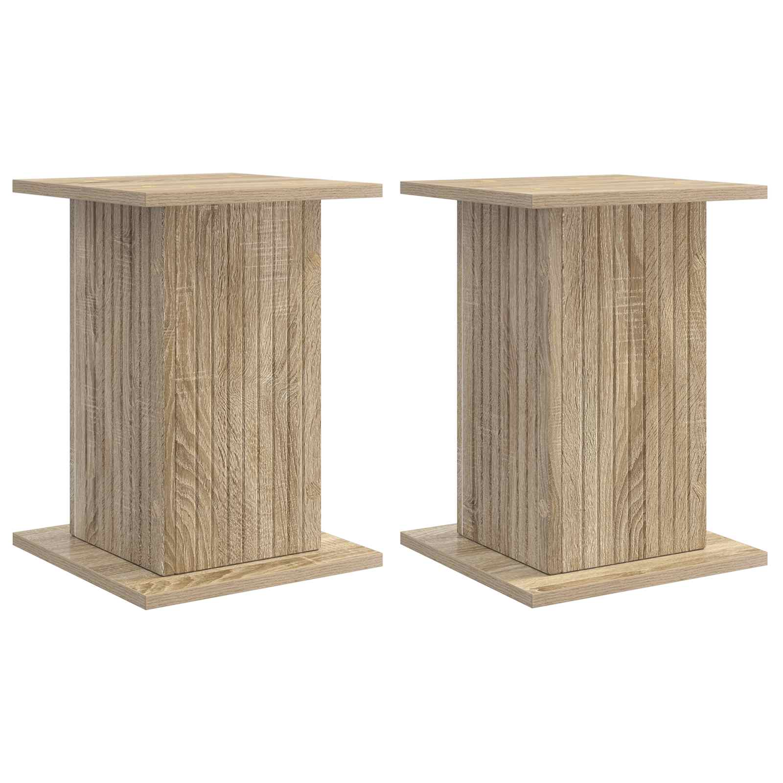 Vidaxl Plant Stand 2 Pcs Sonoma Oak 30.5 X 30 X 43 Cm Engineered Wood