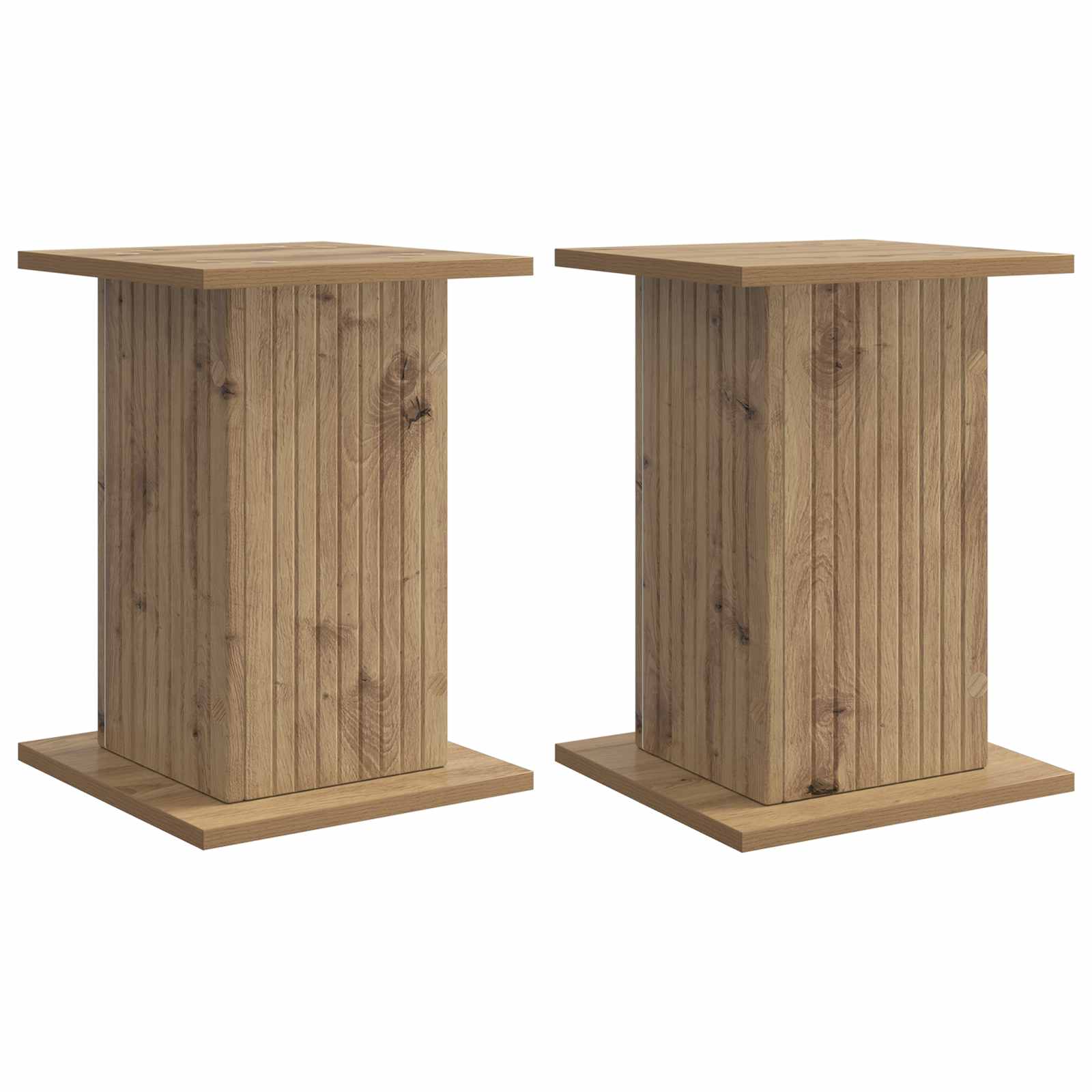 Vidaxl Plant Stand 2 Pcs Artisan Oak 30.5 X 30 X 43 Cm Engineered Wood